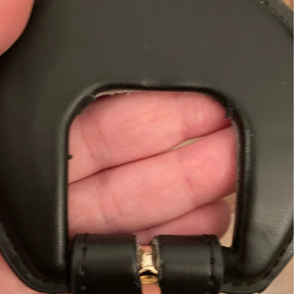 TORRID Faux Leather Stretch Buckle Belt Black Gold Accent Plus 3X Torrid Size 3